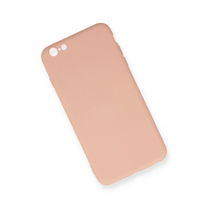 İphone 6 Plus Kılıf Nano İçi Kadife Silikon - Pudra