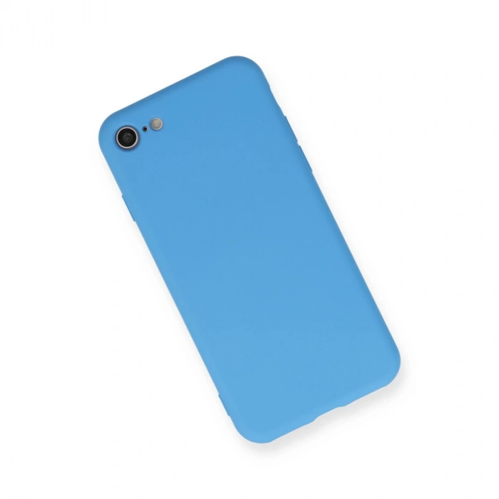 İphone 7 Kılıf Nano İçi Kadife Silikon - Mavi