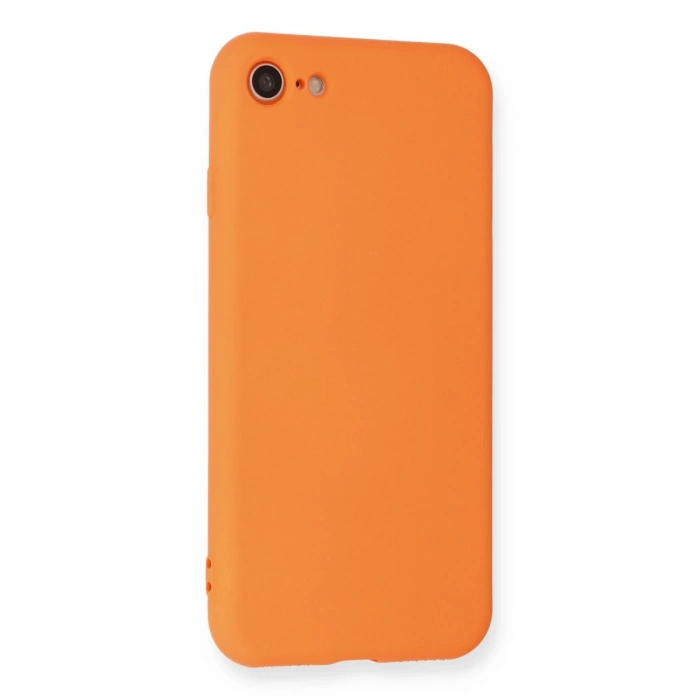 İphone 7 Kılıf Nano İçi Kadife Silikon - Turuncu