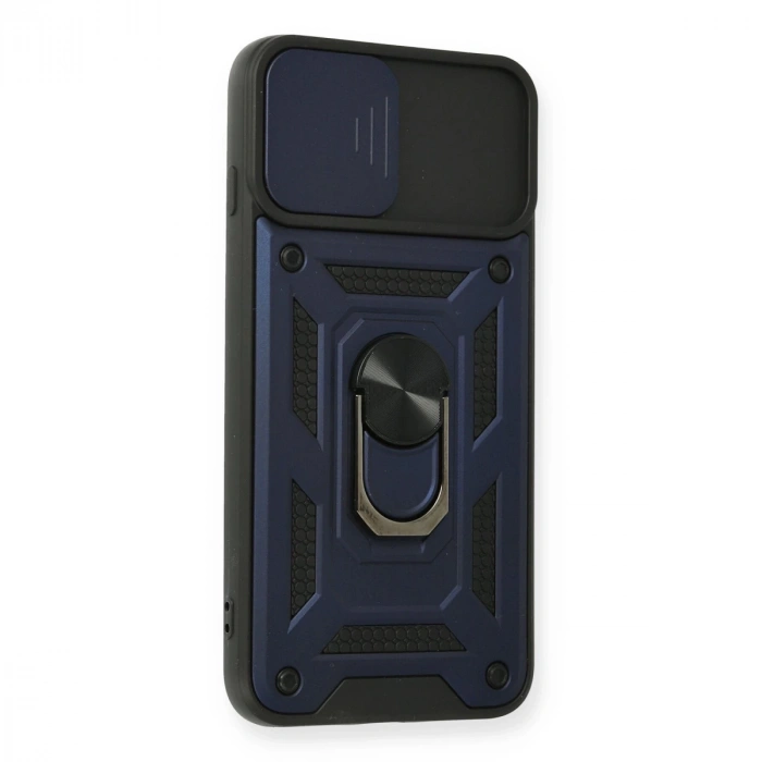 İphone 7 Plus Kılıf Pars Lens Yüzüklü Silikon - Lacivert