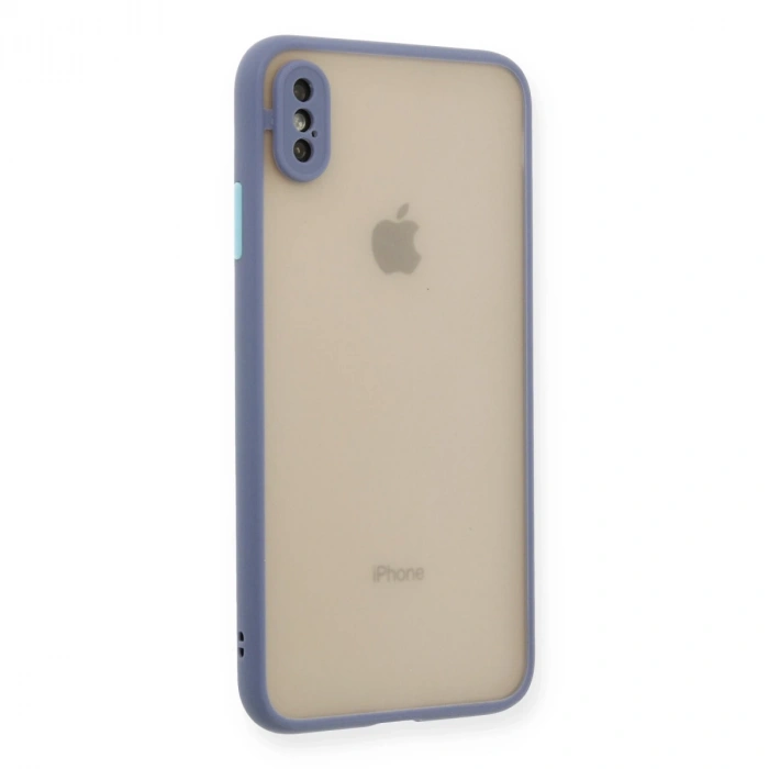 İphone Xs Max Kılıf Montreal Silikon Kapak - Gri