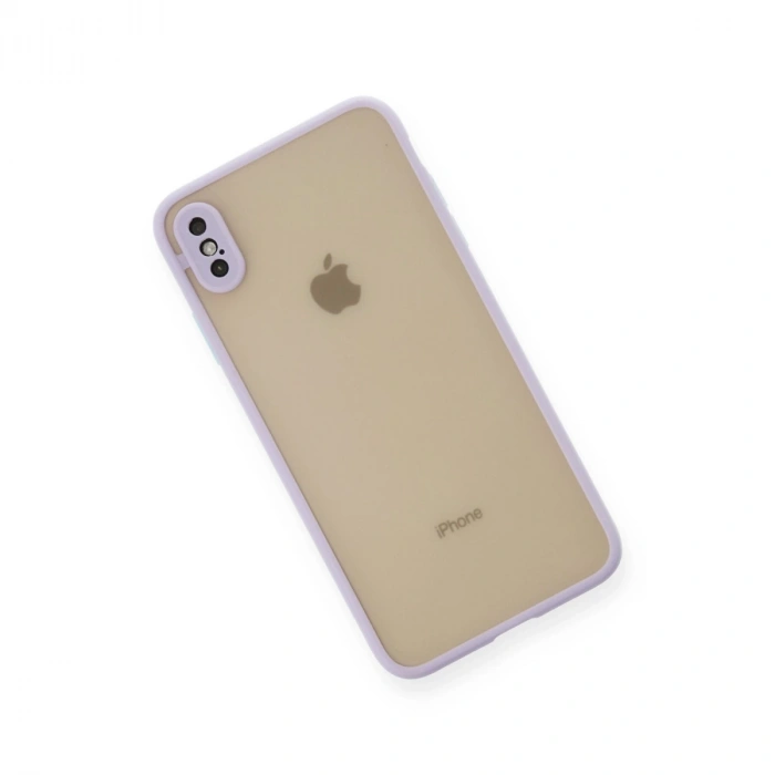 İphone Xs Max Kılıf Montreal Silikon Kapak - Mor