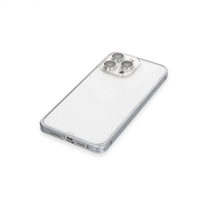 Joko İphone 15 Pro Metal Bumper Mat Kapak - Gri