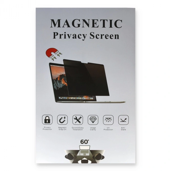 Macbook Air 13.3 Macbook Manyetik Hayalet Ekran Koruyucu - Siyah