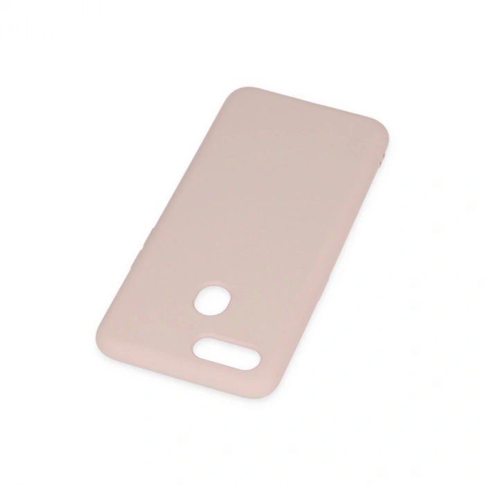 Oppo A12 Kılıf Nano İçi Kadife Silikon - Pudra