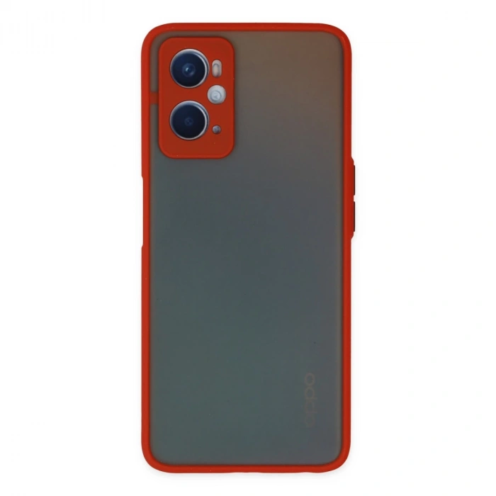 Oppo A96 Kılıf Montreal Silikon Kapak - Kırmızı
