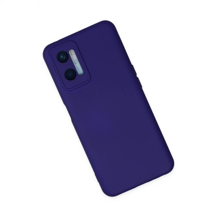 Oppo A96 Kılıf Nano İçi Kadife Silikon - Mor