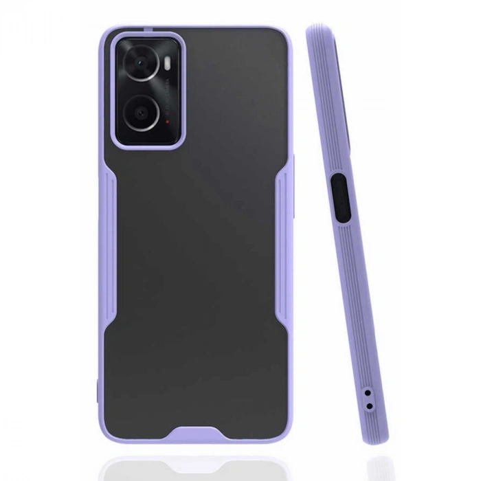 Oppo A96 Kılıf Platin Silikon - Lila