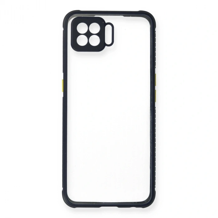 Oppo Reno 4 Lite Kılıf Miami Şeffaf Silikon - Lacivert