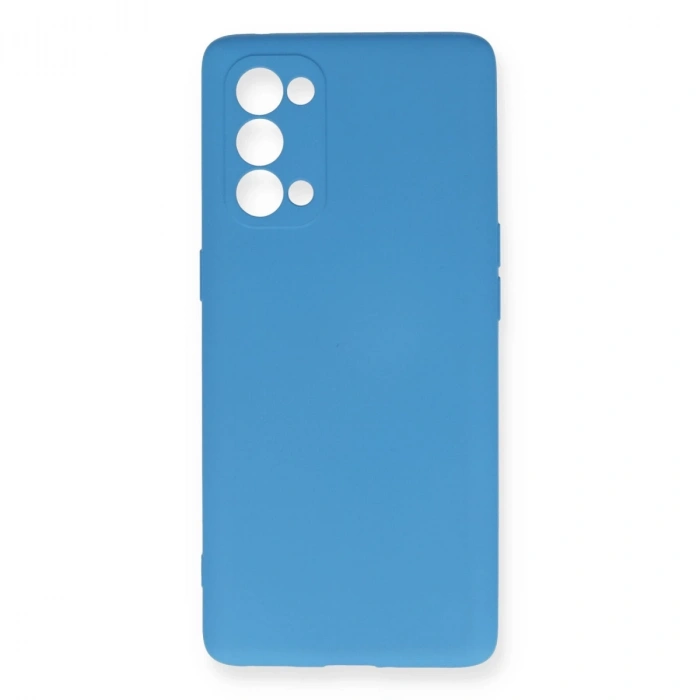 Oppo Reno 5 Pro Kılıf Nano İçi Kadife Silikon - Mavi