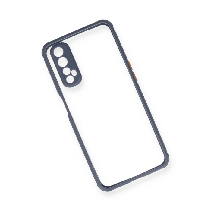 Realme 7 Kılıf Miami Şeffaf Silikon - Gri