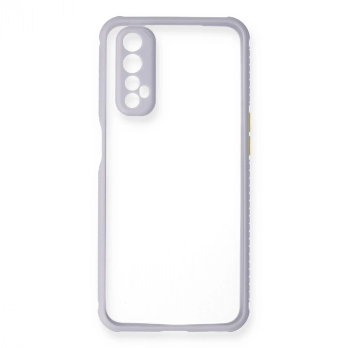 Realme 7 Kılıf Miami Şeffaf Silikon - Lila