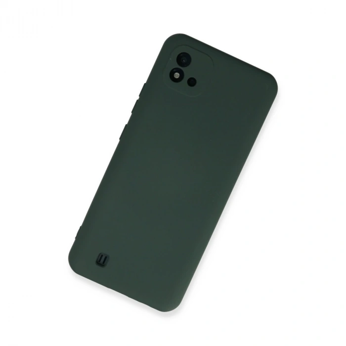 Realme C11 2021 Kılıf Nano İçi Kadife Silikon - Koyu Yeşil