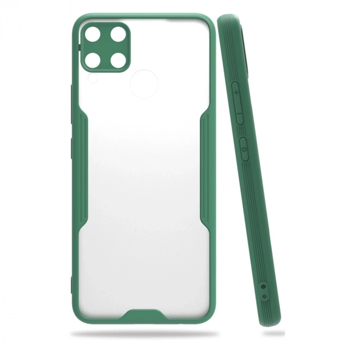 Realme C15 Kılıf Platin Silikon - Yeşil