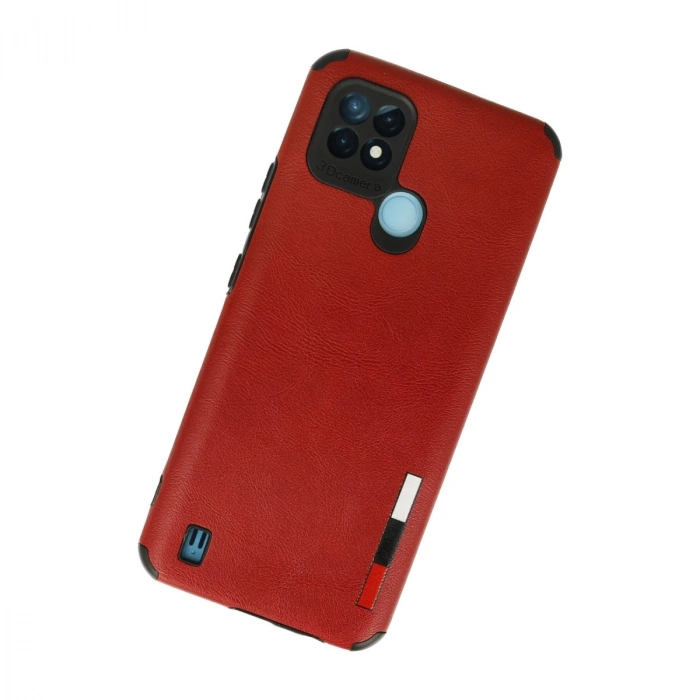 Realme C21 Kılıf Loop Deri Silikon - Kırmızı