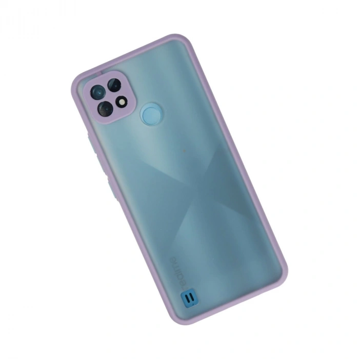 Realme C21 Kılıf Montreal Silikon Kapak - Mor