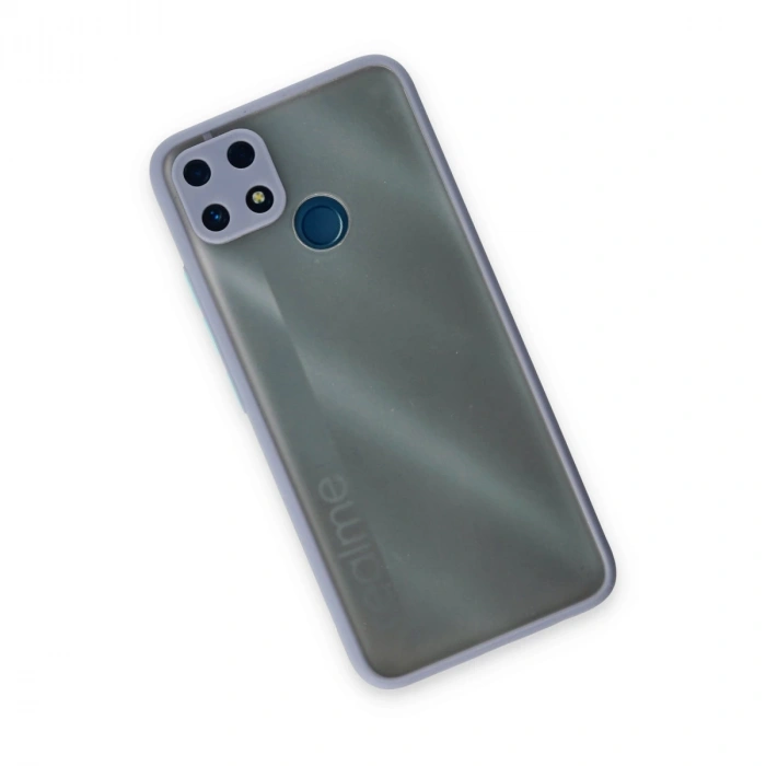 Realme C25 Kılıf Montreal Silikon Kapak - Gri