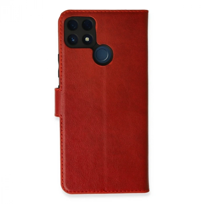 Realme C25 Kılıf Trend S Plus Kapaklı Kılıf - Kırmızı
