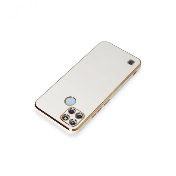 Realme C25y Kılıf Volet Silikon - Beyaz