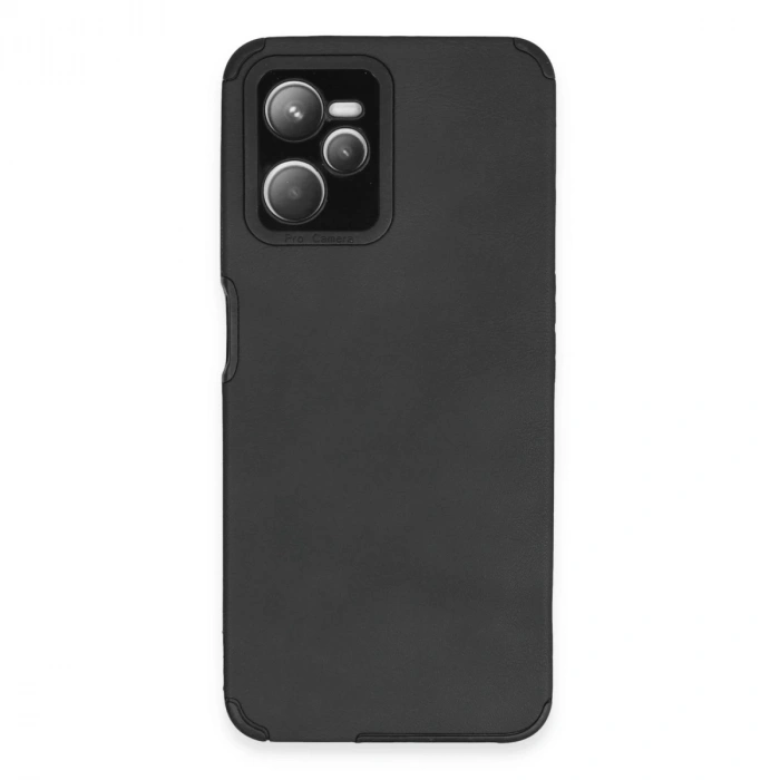 Realme C35 Kılıf Loop Deri Silikon - Siyah