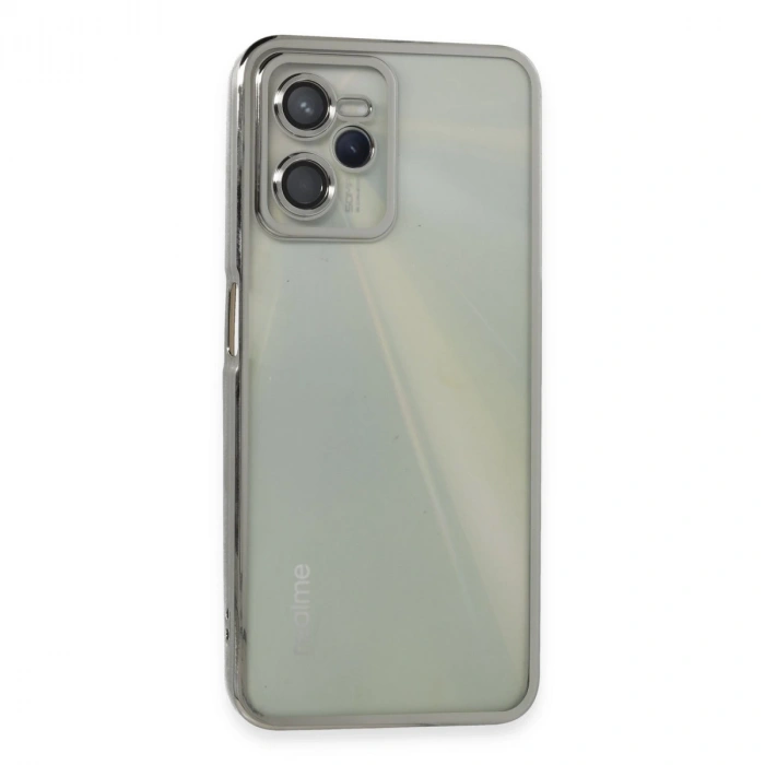 Realme C35 Kılıf Razer Lensli Silikon - Gümüş