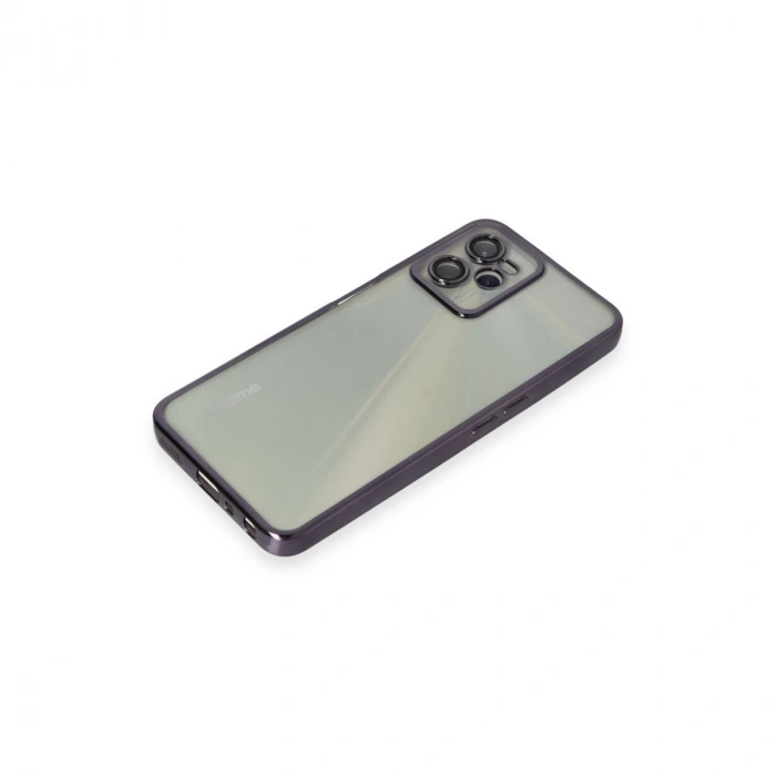 Realme C35 Kılıf Razer Lensli Silikon - Mor