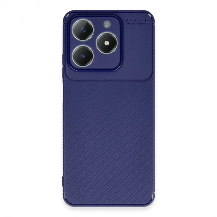 Realme C61 Kılıf Auto Focus Karbon Kapak - Lacivert