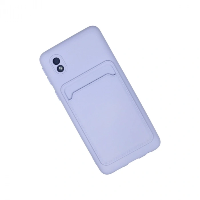 Samsung Galaxy A01 Core Kılıf Kelvin Kartvizitli Silikon - Lila