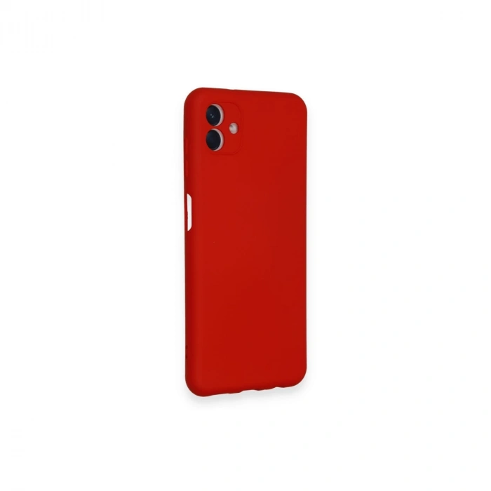 Samsung Galaxy A04 Kılıf Nano İçi Kadife Silikon - Kırmızı