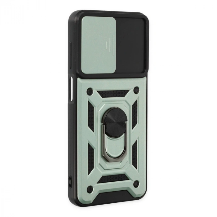 Samsung Galaxy A04s Kılıf Pars Lens Yüzüklü Silikon - Yeşil