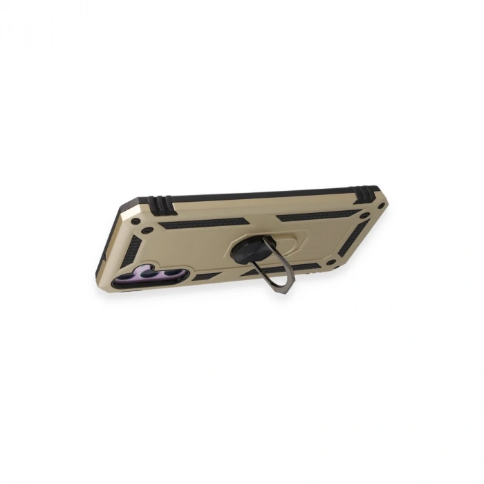 Samsung Galaxy A14 4g Kılıf Sofya Yüzüklü Silikon Kapak - Gold