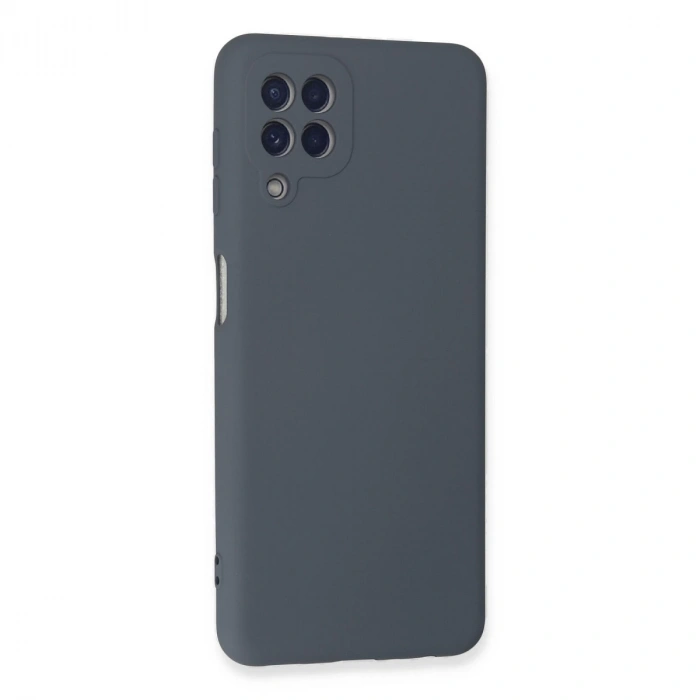 Samsung Galaxy A22 Kılıf Nano İçi Kadife Silikon - Gri