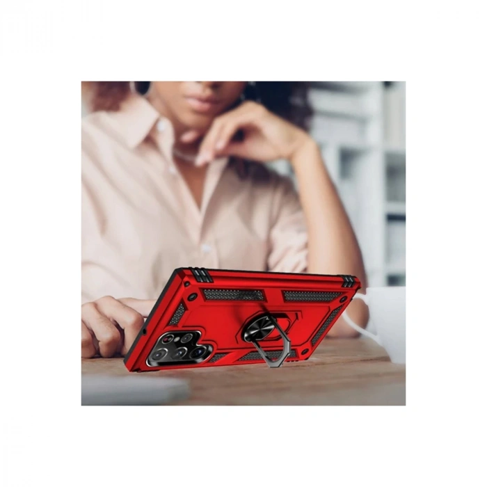 Samsung Galaxy A24 4g Kılıf Sofya Yüzüklü Silikon Kapak - Rose