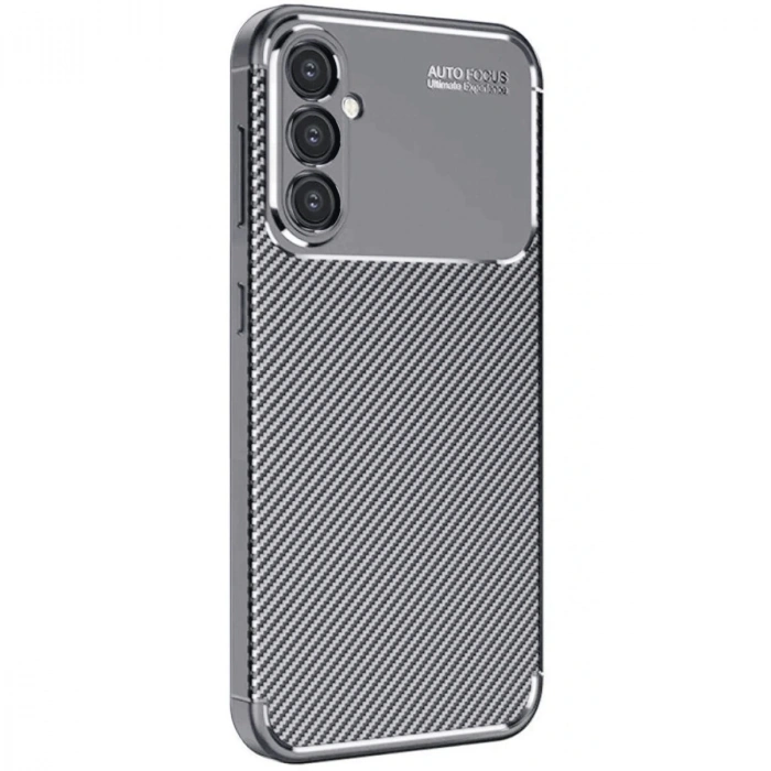 Samsung Galaxy A26 Kılıf Auto Focus Karbon Kapak - Gri