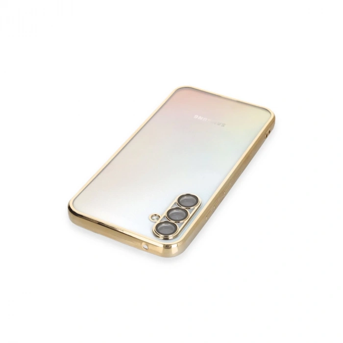 Samsung Galaxy A34 5g Kılıf Razer Lensli Silikon - Gold