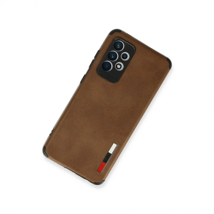 Samsung Galaxy A72 Kılıf Loop Deri Silikon - Kahverengi