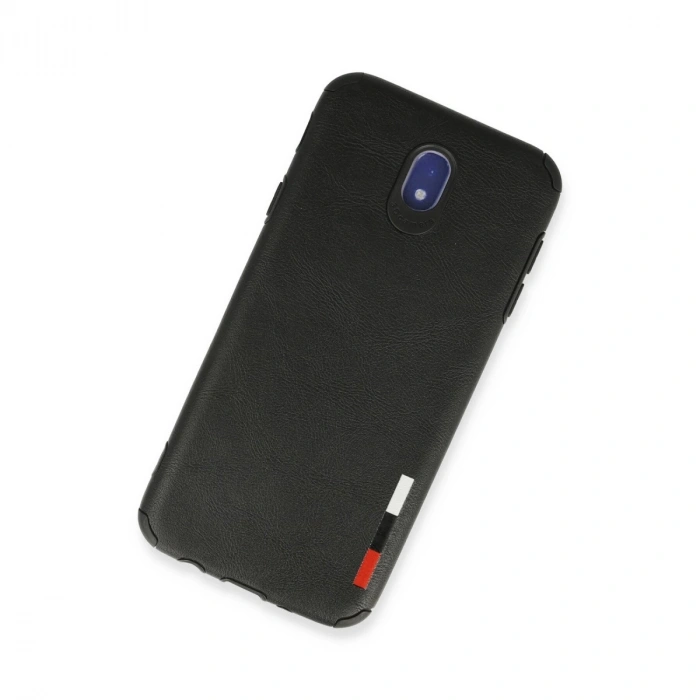 Samsung Galaxy J7 Pro / J730 Kılıf Loop Deri Silikon - Siyah