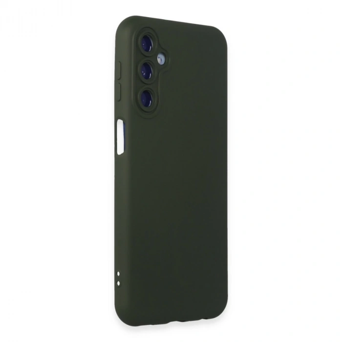 Samsung Galaxy M14 5g Kılıf Nano İçi Kadife Silikon - Koyu Yeşil