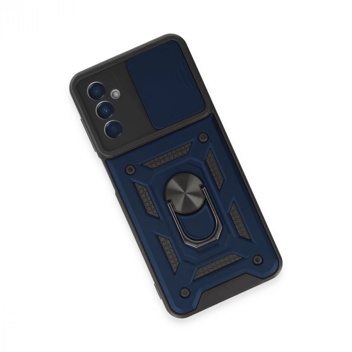 Samsung Galaxy M14 5g Kılıf Pars Lens Yüzüklü Silikon - Lacivert