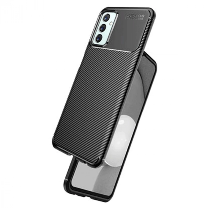 Samsung Galaxy M23 Kılıf Auto Focus Karbon Kapak - Siyah