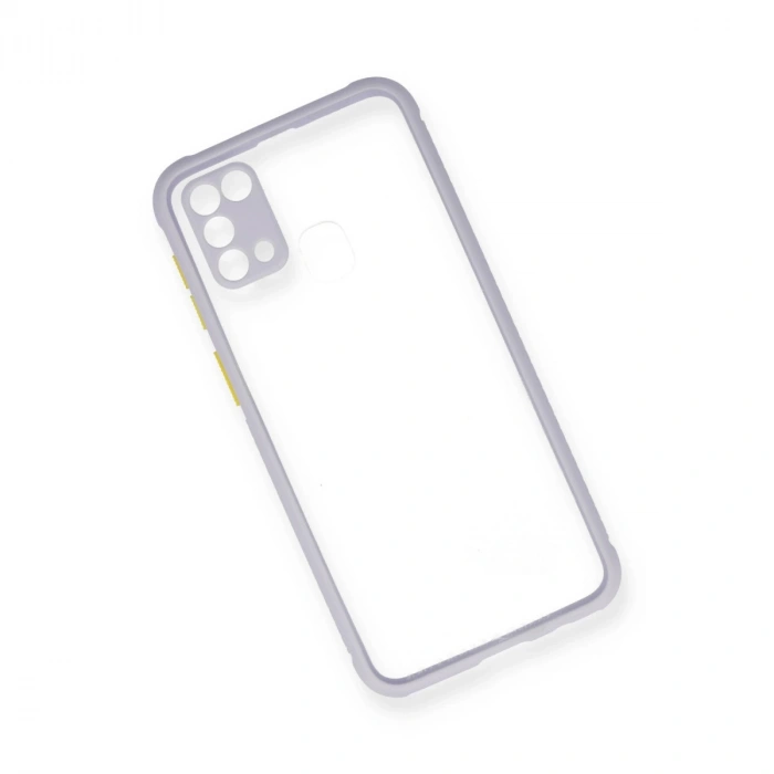 Samsung Galaxy M31 Kılıf Miami Şeffaf Silikon - Lila