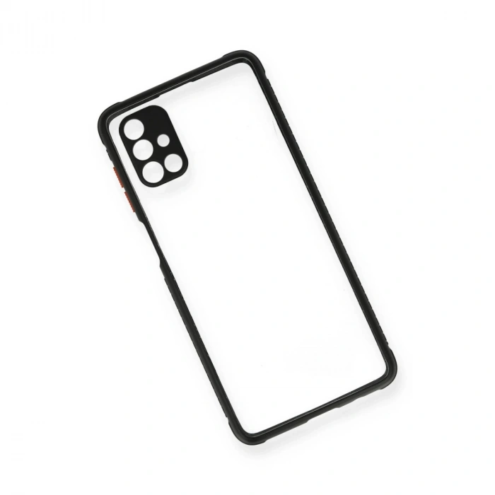 Samsung Galaxy M51 Kılıf Miami Şeffaf Silikon - Siyah