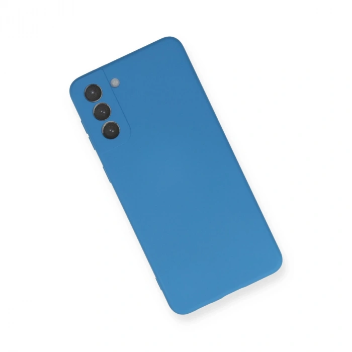 Samsung Galaxy S21 Plus Kılıf Nano İçi Kadife Silikon - Mavi