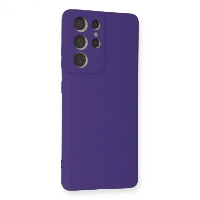 Samsung Galaxy S21 Ultra Kılıf Nano İçi Kadife Silikon - Mor