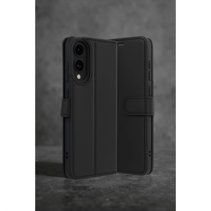 Samsung Galaxy S25 Edge Trend S Plus Kapaklı Kılıf - Siyah