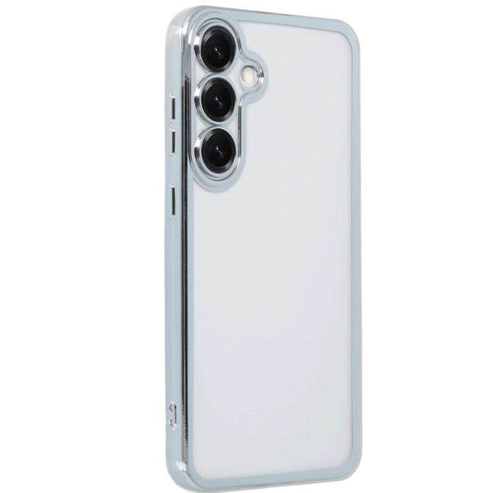 Samsung Galaxy S25 Kılıf Razer Lensli Silikon - Gümüş