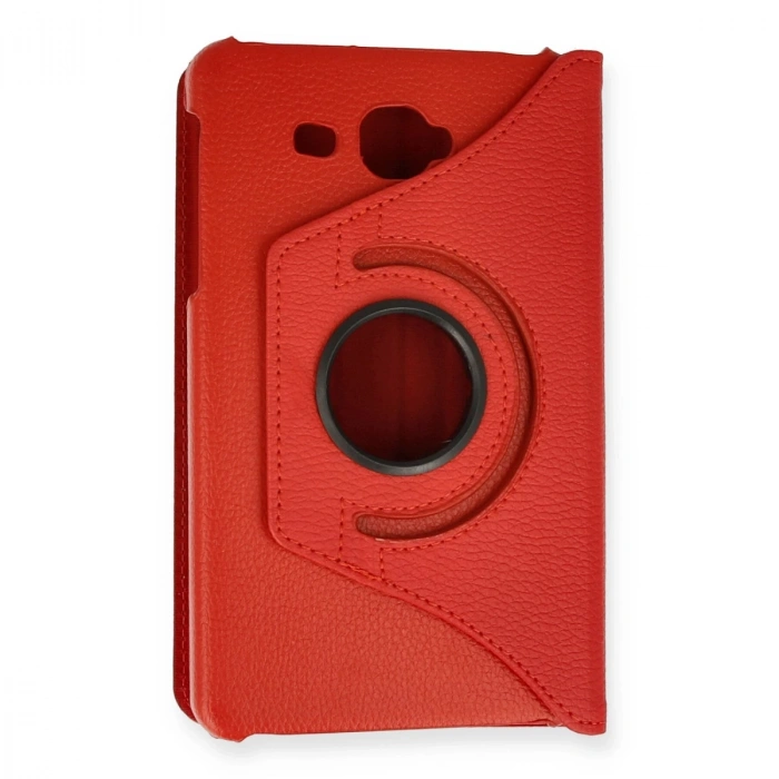Samsung Galaxy T280 Tab A 7 Kılıf 360 Tablet Deri Kılıf - Kırmızı