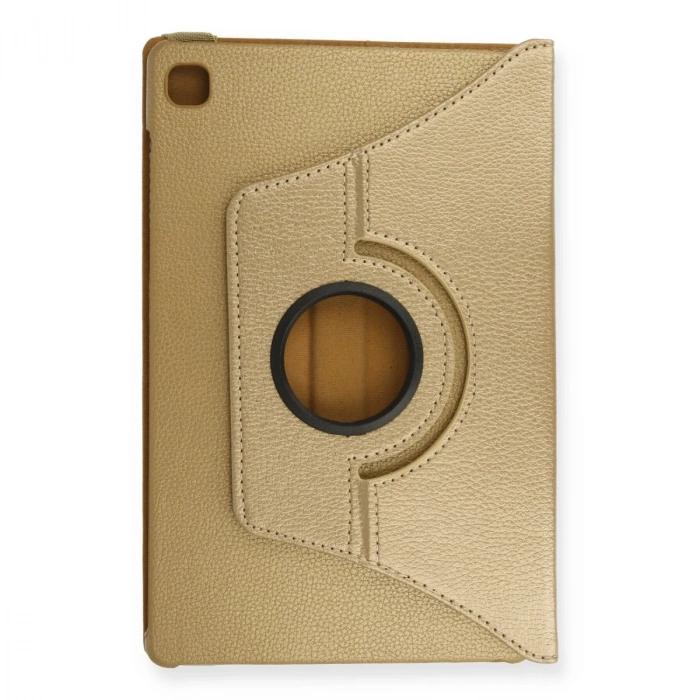 Samsung Galaxy T500 Tab A7 10.4 Kılıf 360 Tablet Deri Kılıf - Gold