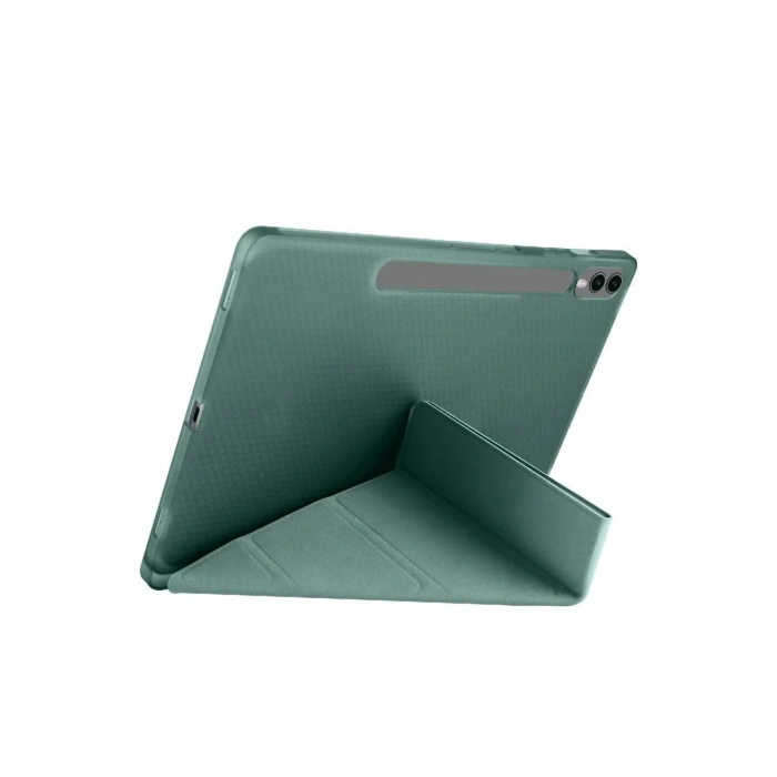 Samsung Galaxy X610 Tab S9 Fe Plus 12.4 Kılıf Kalemlikli Mars Tablet Kılıfı - Koyu Yeşil