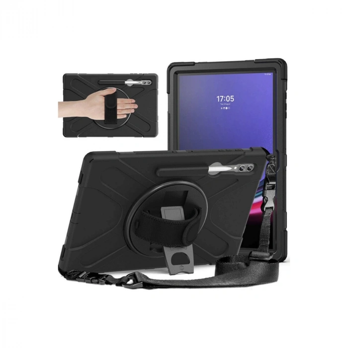 Samsung Galaxy X930 Tab S11 Ultra 14.6 Kılıf Amazing Tablet Kapak - Siyah